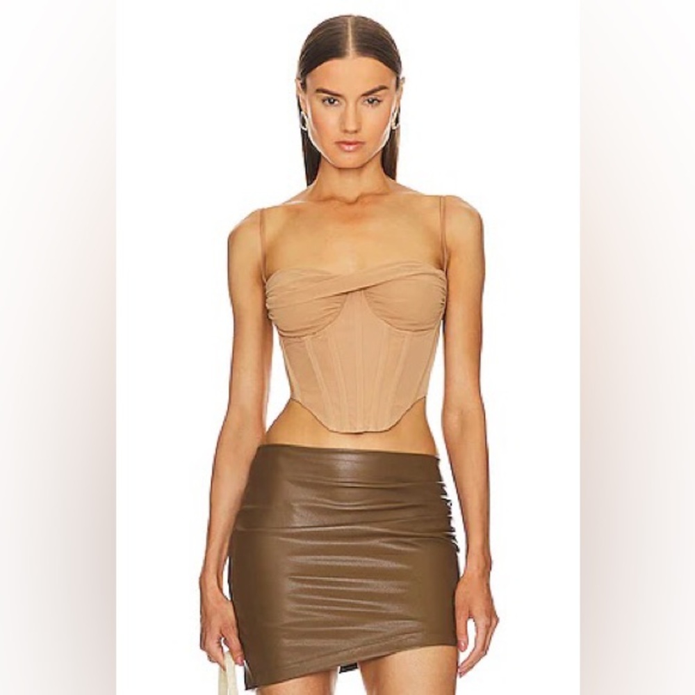 NWT Bardot Femme Corset Top in Light Tan tone Medium